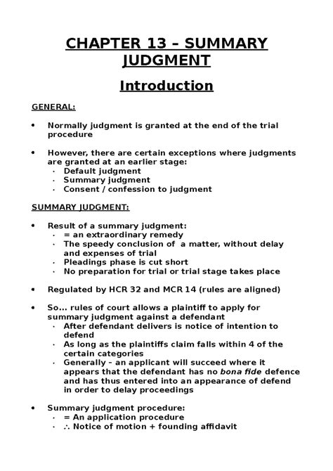 Summary Judgment Rules for Experiments – Reading Social .